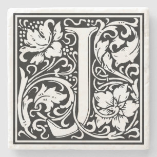Dessous-de-verre En Pierre Lettre alphabet J Dessous de verre Vintage en pier