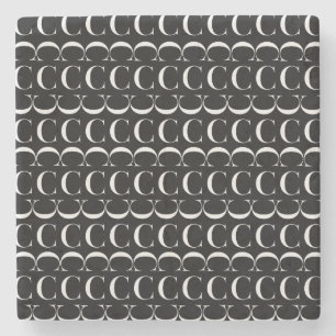 Dessous-de-verre En Pierre Lettre initiale C