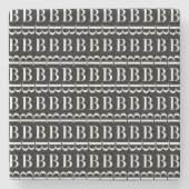 DESSOUS-DE-VERRE EN PIERRE LETTRE INITIALE MONOGRAPHIQUE B (Devant)