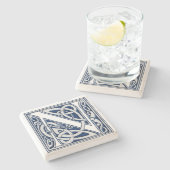 Dessous-de-verre En Pierre Lettre N avec Dragons celtiques (Côté)