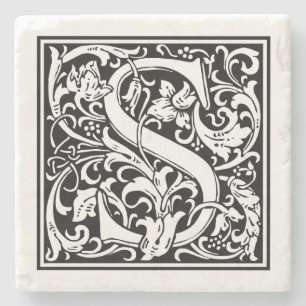 Dessous-de-verre En Pierre Lettre vintage "S"