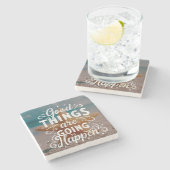 Dessous-de-verre En Pierre Lettres inspirantes (Côté)