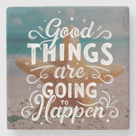 Dessous-de-verre En Pierre Lettres inspirantes (Devant)