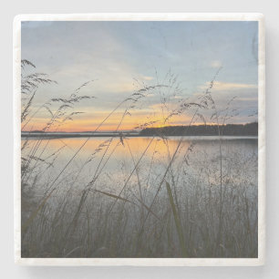 Dessous-de-verre En Pierre Lever de soleil de la baie Casco à Macworth Island