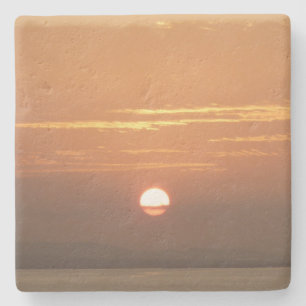 Dessous-de-verre En Pierre Lever de soleil sur la mer des Caraïbes Aruba I