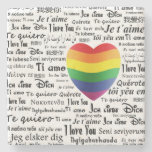 Dessous-de-verre En Pierre LGBT je t&#39;aime