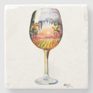Dessous-de-verre En Pierre L'histoire du vin