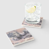 Dessous-de-verre En Pierre L'hiver dans les Rocheuses (par Thomas Moran) (Côté)