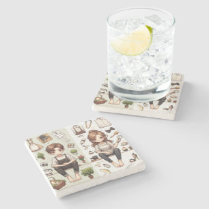 Dessous-de-verre En Pierre L'homme, la femme ver.1 Stone Coaster