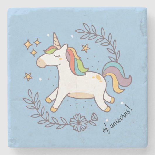 Dessous-de-verre En Pierre Licorne de vol (Devant)