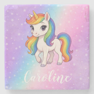 Dessous-de-verre En Pierre Licorne magique colorée