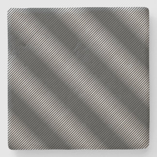 Dessous-de-verre En Pierre Lignes de gradation noir et blanc ultra-minces
