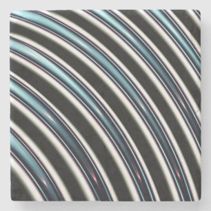 Dessous-de-verre En Pierre Lignes incurvées étroitement d'une fractale