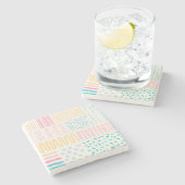 Dessous-de-verre En Pierre Lignes motifs (Côté)