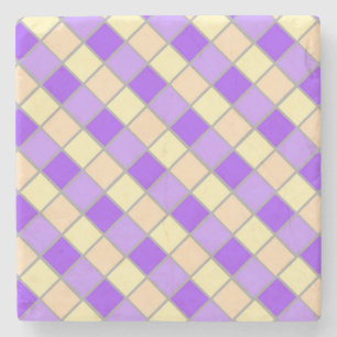 Dessous-de-verre En Pierre Lilac et Peach