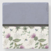 Dessous-de-verre En Pierre Lilac Floral (Devant)