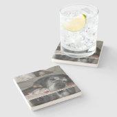 Dessous-de-verre En Pierre Limestone Coasters Great Dane Photography  (Côté)