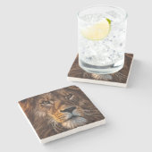 Dessous-de-verre En Pierre Lion (Côté)