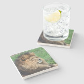 Dessous-de-verre En Pierre Lion 001 (Côté)