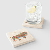 Dessous-de-verre En Pierre Lion de Patchwork (Côté)