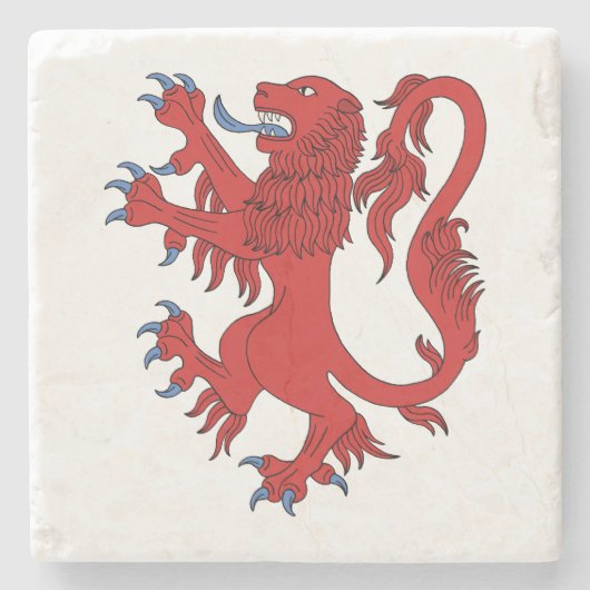 Dessous-de-verre En Pierre Lion Rampant Gules (Devant)