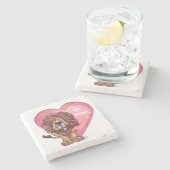 Dessous-de-verre En Pierre Lion Saint Valentin (Côté)