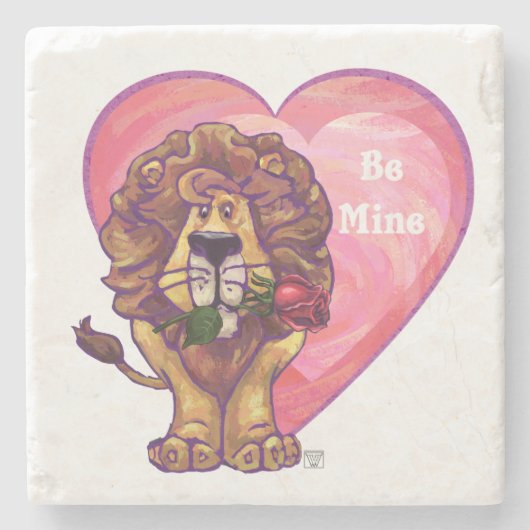 Dessous-de-verre En Pierre Lion Saint Valentin (Devant)