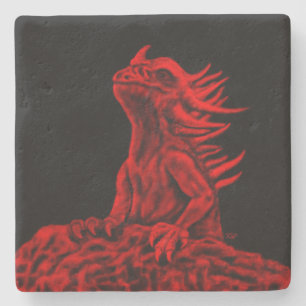 Dessous-de-verre En Pierre Little red Dragon