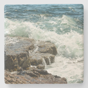Dessous-de-verre En Pierre Littoral du Maine Rivage rocheux Océan