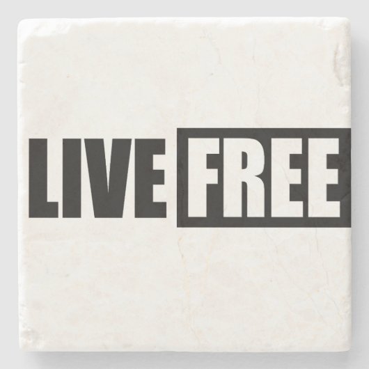 DESSOUS-DE-VERRE EN PIERRE LIVE FREE (Devant)