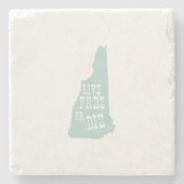 Dessous-de-verre En Pierre Live Free ou Die New Hampshire State Motto (Devant)