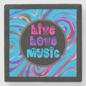 Dessous-de-verre En Pierre Live Love Music (Devant)