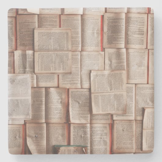 Dessous-de-verre En Pierre Livres vintages (Devant)