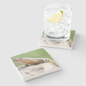 Dessous-de-verre En Pierre Lizard plaqué (Côté)