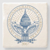 Dessous-de-verre En Pierre Logo 2017 présidentiel de penny d'atout (Devant)