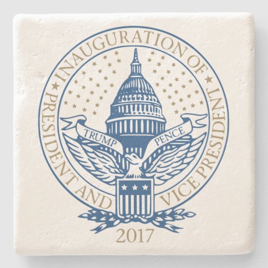 Dessous-de-verre En Pierre Logo 2017 présidentiel de penny d'atout (Devant)