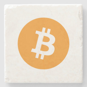 Dessous-de-verre En Pierre Logo Bitcoin Cryptomonnaie