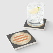 Dessous-de-verre En Pierre Logo de Nikia (Côté)