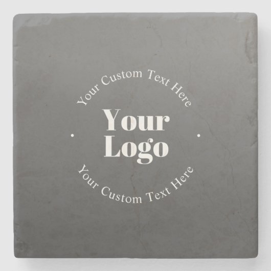 Dessous-de-verre En Pierre Logo d'entreprise ou design & texte modifiable (Devant)