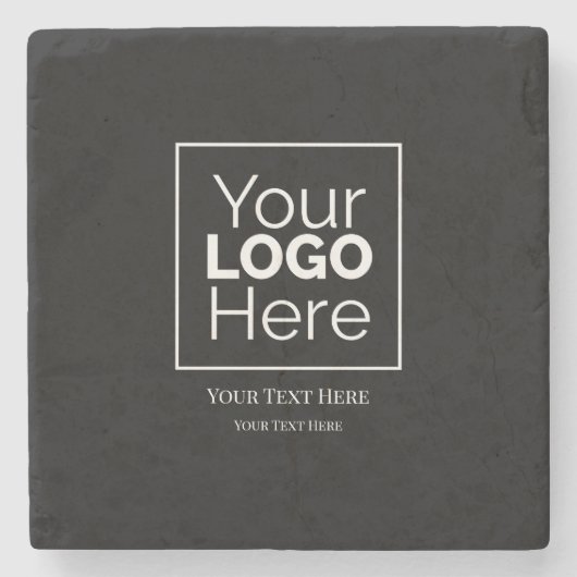 Dessous-de-verre En Pierre Logo d'entreprise personnalisé professionnel (Devant)
