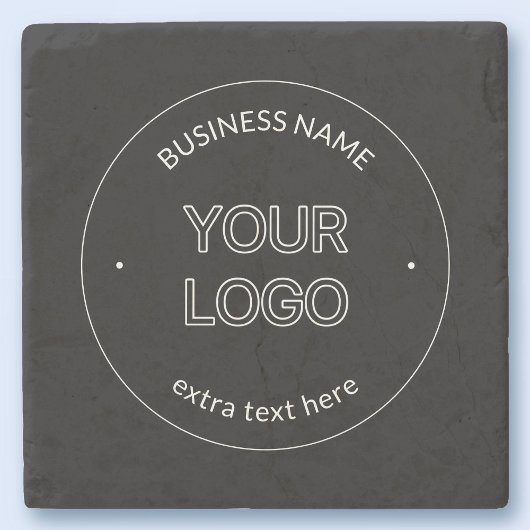 Dessous-de-verre En Pierre Logo modifiable Remplacement et nom de l'entrepris