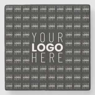 Dessous-de-verre En Pierre Logo ou image Carrelé Motif Grand Centre Logo