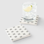 Dessous-de-verre En Pierre Logo simple à répéter (Côté)