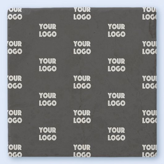 Dessous-de-verre En Pierre Logo simple à répéter | Noir