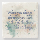 Dessous-de-verre En Pierre Lorsque vous changez d'aquarelle Inspiration (Devant)