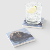 Dessous-de-verre En Pierre Loupe de mer | Alaska, USA (Côté)