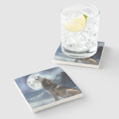 Dessous-de-verre En Pierre Loups (Côté)