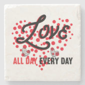 Dessous-de-verre En Pierre Love All Day, Every Day: Stylish Coasters (Devant)