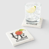 Dessous-de-verre En Pierre LOVE Alpharetta (Côté)