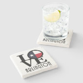 Dessous-de-verre En Pierre LOVE Arlington Texas (Côté)